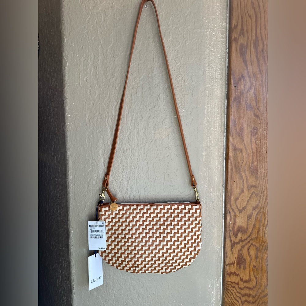 Petit Moyen Natural & Cream Woven Zig-Zag NWT $365 - Picture 9 of 12